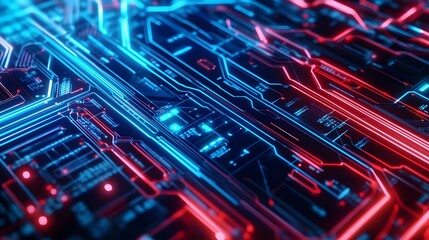 Poster - Computer circuit board, web design background. 