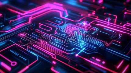 Poster - Computer circuit board, web design background. 