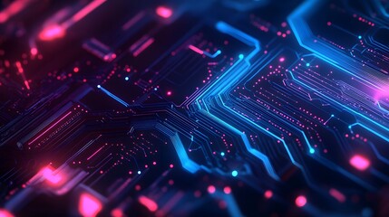 Poster - Computer circuit board, web design background. 