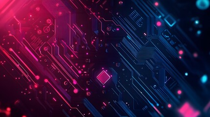 Poster - Computer circuit board, web design background. 