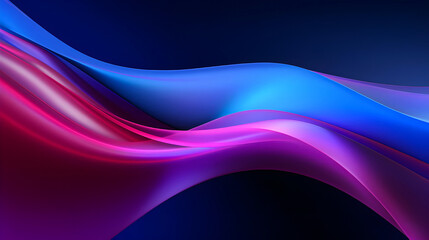 Canvas Print - Photo Glow Flow big neon wave background
