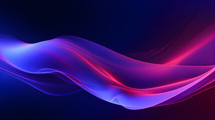 Canvas Print - Photo Glow Flow big neon wave background