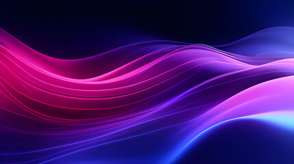 Canvas Print - Photo Glow Flow big neon wave background
