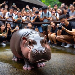 hippopotamus in the zoo