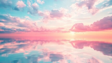 Poster - Dreamy abstract sky with a background of pastel colors reflecting a fantasy theme
