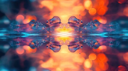 Poster - Abstract pattern mirrored in water