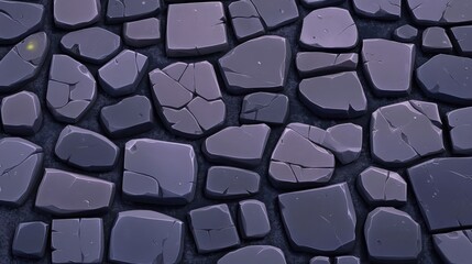 Poster - Black anthracite gray terrace slab with a granite texture top view background banner