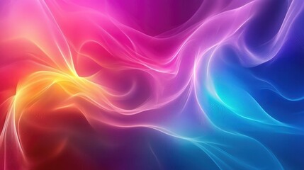 Poster - Colorful gradient abstract background with flowing waves design perfect for HD wallpaper and artistic projects