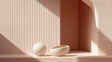 Poster - Abstract 3D rendering featuring a minimalist composition
