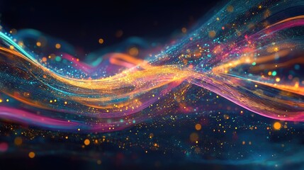 Poster - Long exposure image featuring light painting techniques