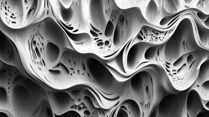 Poster - Abstract monochrome background featuring a textured effect in black and white tones