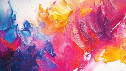 Poster - Vibrant abstract artwork featuring a multicolored pattern set against a crisp white backdrop