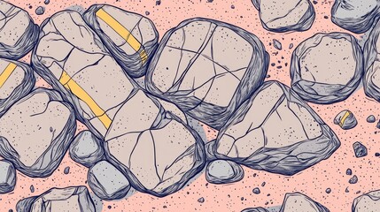 Poster - Gray Smooth Rock on Ground Surface