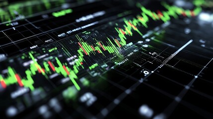 Poster - A 3D graph of stock prices rising sharply, glowing against a sleek black background, with numbers floating around. --ar 16:9 --personalize v73lhwr --v 6.1 Job ID: ef6506a6-6692-43e7-9023-510c01649116