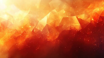 Poster - Vibrant abstract background in warm shades of orange and red depicting a cosmic atmosphere filled with light and energy