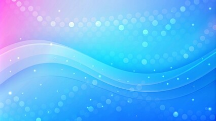 Aufkleber - Blue abstract wavy 3d holographic scientific background. Vibrant abstract digital landscape with flowing neon lines and dots on a dark backdrop