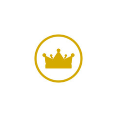 Wall Mural - Crown Logo icon isolated on transparent background