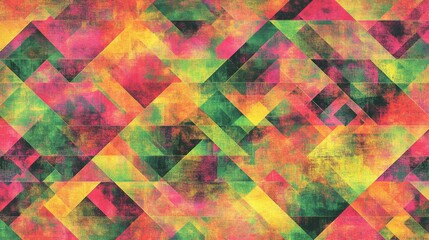 2D wallpaper with geometric shapes in neon