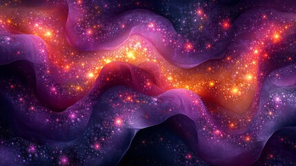 Poster - Bold abstract background with intricate fractal patterns and deep jewel tones perfect for fashion fabrics and art posters adding a luxurious touch to any design project