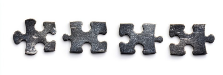 Wall Mural - Puzzle piece fitting perfectly into a slot, isolated on a white background, symbolizing problem-solving and connection.
