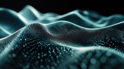 Fototapete - A captivating array of undulating patterns creates a mesmerizing visual in a high-tech setting
