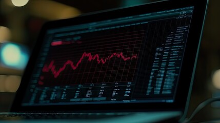 Poster - Close-Up of Laptop Screen Displaying Data Visualization