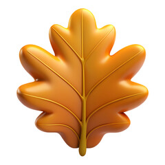 Wall Mural - Autumn Leaf, 3D Icon.