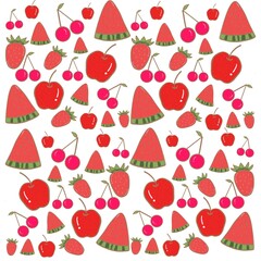 seamless pattern with strawberries