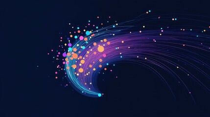 Poster - Abstract Data Representation with Colorful Lines and Dots