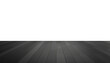 © Papugrat - empty black wooden floor border isolated on transparent background cutout