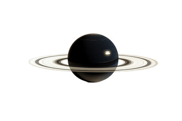Wall Mural - stunning visualization of saturn with rings casting shadows isolated on transparent background for e
