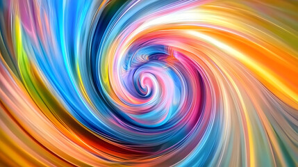 Poster - Colorful abstract swirl with vibrant hues and dynamic motion.