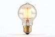 © irawan - A Single Glowing Vintage Light Bulb with a Filament