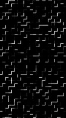 Poster - Living maze.  Halftone lines. Vertical video animation.  Chaotic movement of particles. Hypnotic arnament. Outer space. The screen saver of the phone, social networks. 4k