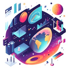 Poster - Global Data Analysis with Earth and Charts in Space