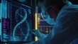 © apirom - Scientist Analyzing DNA Structure on Digital Screen