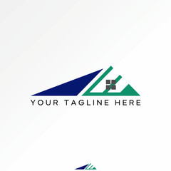 Poster - Logo design graphic concept creative premium vector stock image graphic triangle home roof house initial W font 3D cut. Related to property mortgage