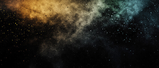 Wall Mural - colorful cosmic dust blending into dark night sky