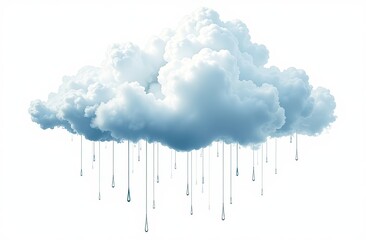 Wall Mural - rain clouds on white illustration