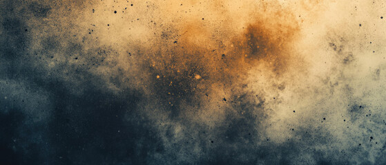 Wall Mural - Ethereal Dust Cloud With Warm Tones On Dark Canvas