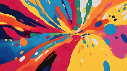 Poster - Abstract Colorful Background with Swirls and Circles