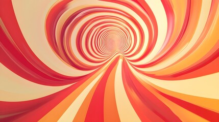 Poster - Abstract Red and Orange Swirling Tunnel Background