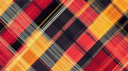 Poster - Abstract Geometric Pattern Background with Red  Yellow  Black and Gray Stripes