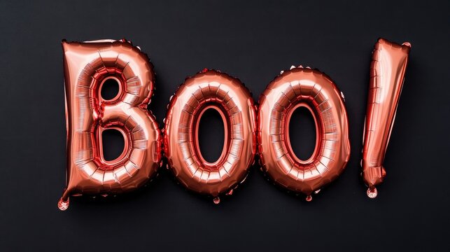 Metallic balloon letters spelling out 
