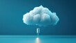 © Edi Purnomo - A white cloud with a plug and cable, symbolizing cloud computing.