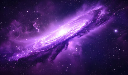 Wall Mural - amazing purple galaxy with stars and nebula background, night sky