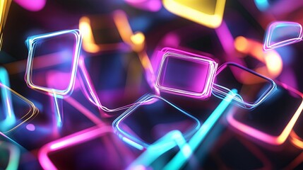 Poster - An abstract, colorful representation of customer feedback, using vibrant shapes
