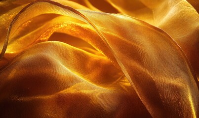 A gold fabric with a wave pattern