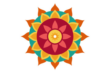 Modern Traditional Mandala | isolated vector illustration on white background