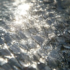 Poster - Glittering water surface with intricate reflections and ripples, capturing the essence of tranquility and beauty.